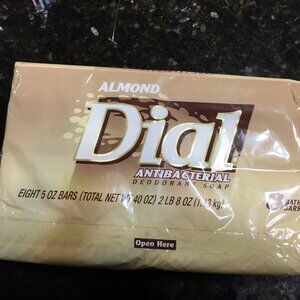 8 Bars Of Dial Almond Soap - Antibacterial 5 Oz Bars